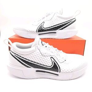 Nike (Mens‎ 12) Zoom Court Pro HC Hard Court Tennis Lace Up Shoes White Sneakers